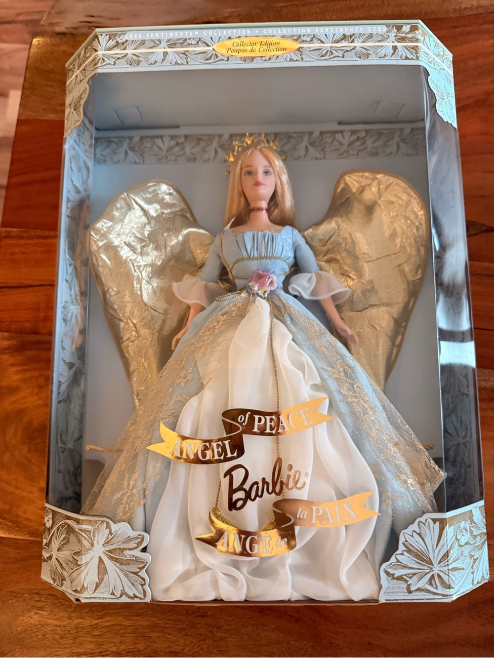 Barbie Angel of Peace Holiday Doll - Gold, White & Light Blue